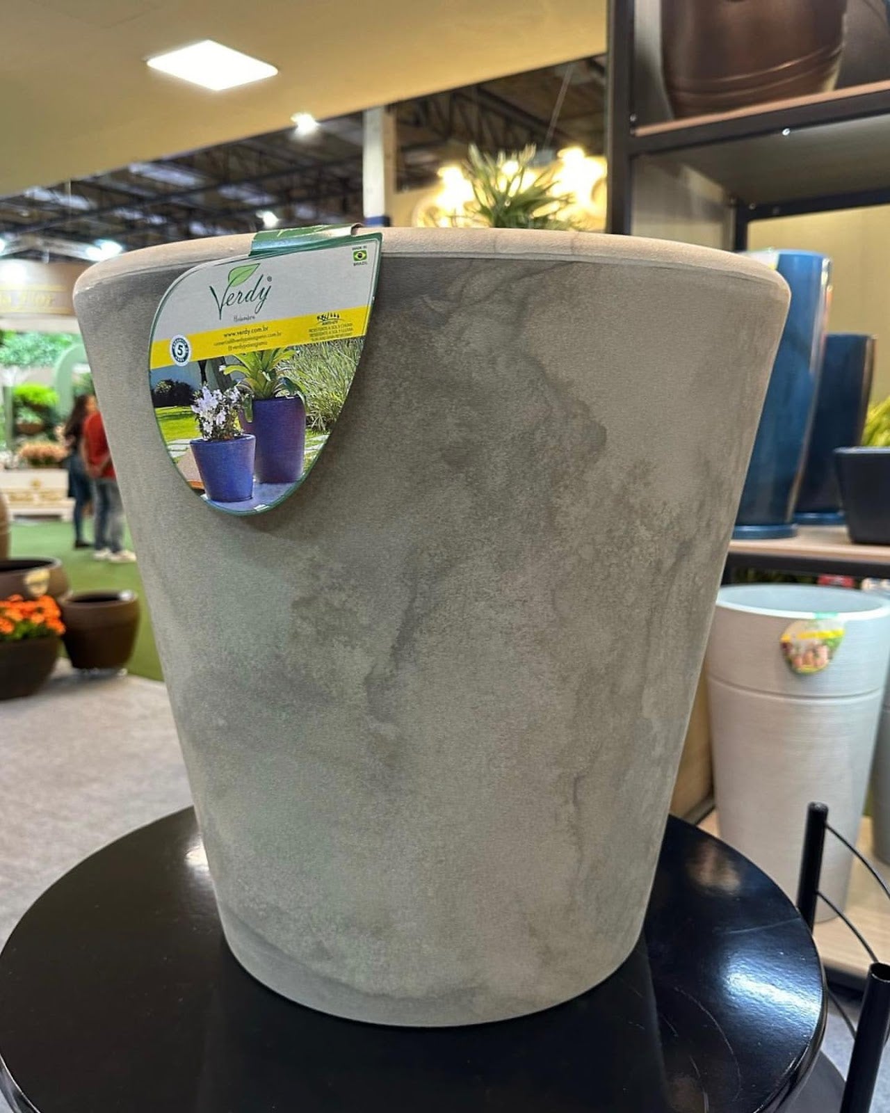 Maceta Holambra Jateado 40x47 Blanco Marmorato