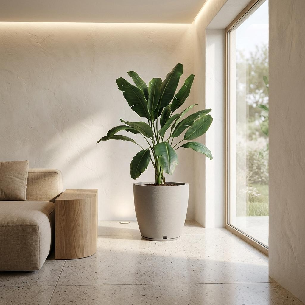 Maceta Amsterda 69x70 Efecto Piedra