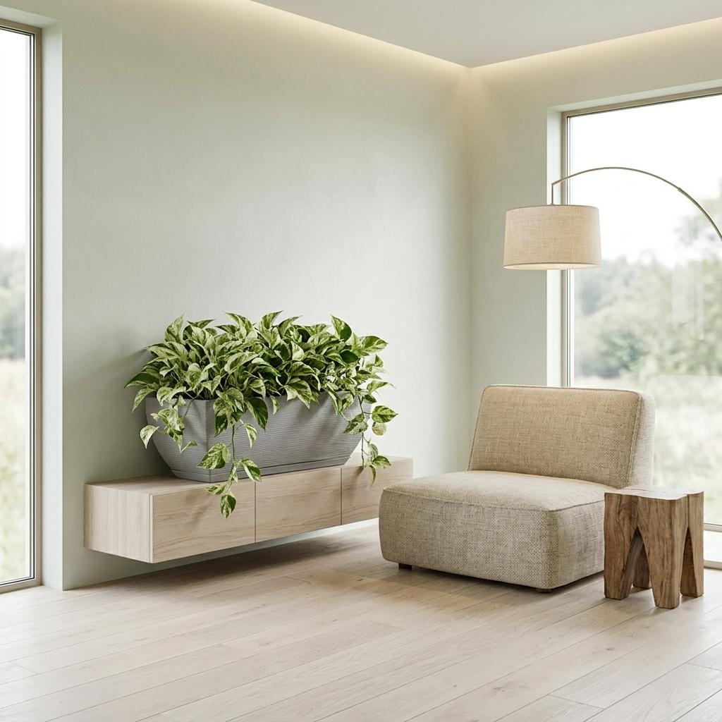 Maceta Amsterda 48x16 Efecto Piedra