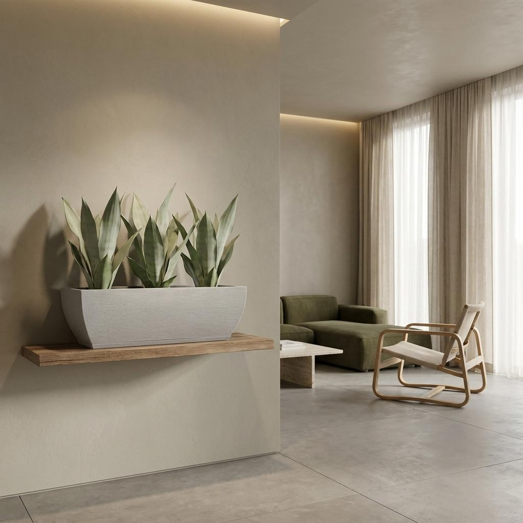 Maceta Amsterda  75x25 Efecto Piedra