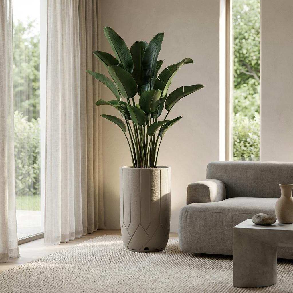 Maceta Valencia 41x75 Efecto Piedra
