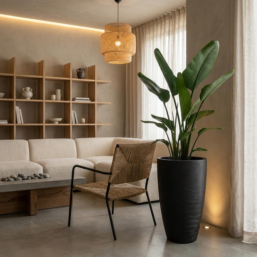 Maceta Amsterda 35x65 Eferto Piedra