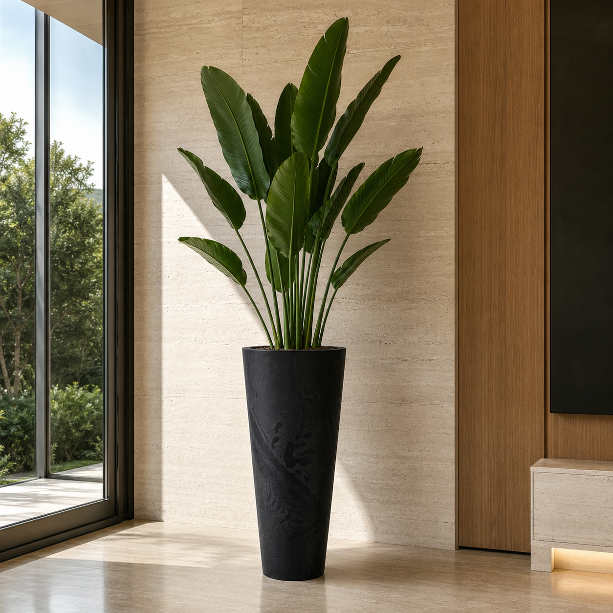 Maceta Alcantara 27x75 Efecto Marmol