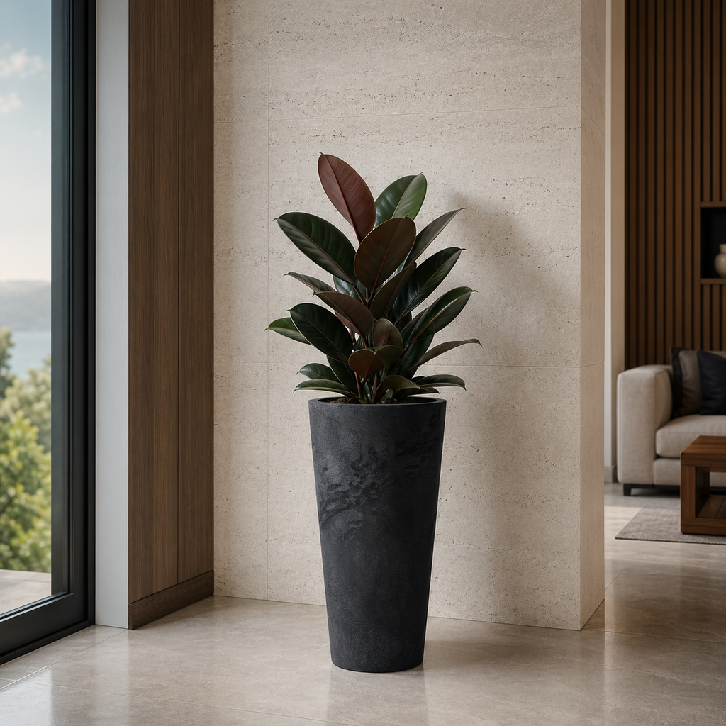 Maceta Alcantara 23x50 Efecto Marmol